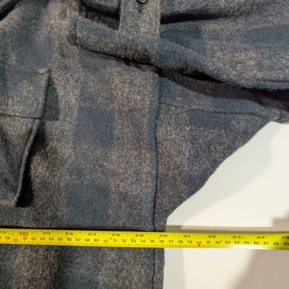 Swanndri Mosgiel Mens Wool Zip Front Bush Shirt/Coat Grey Blue - Picture 8 of 16